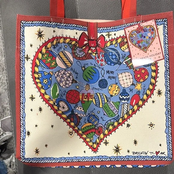Colorful Heart Tote Bag Brighton NWT - Picture 6 of 7